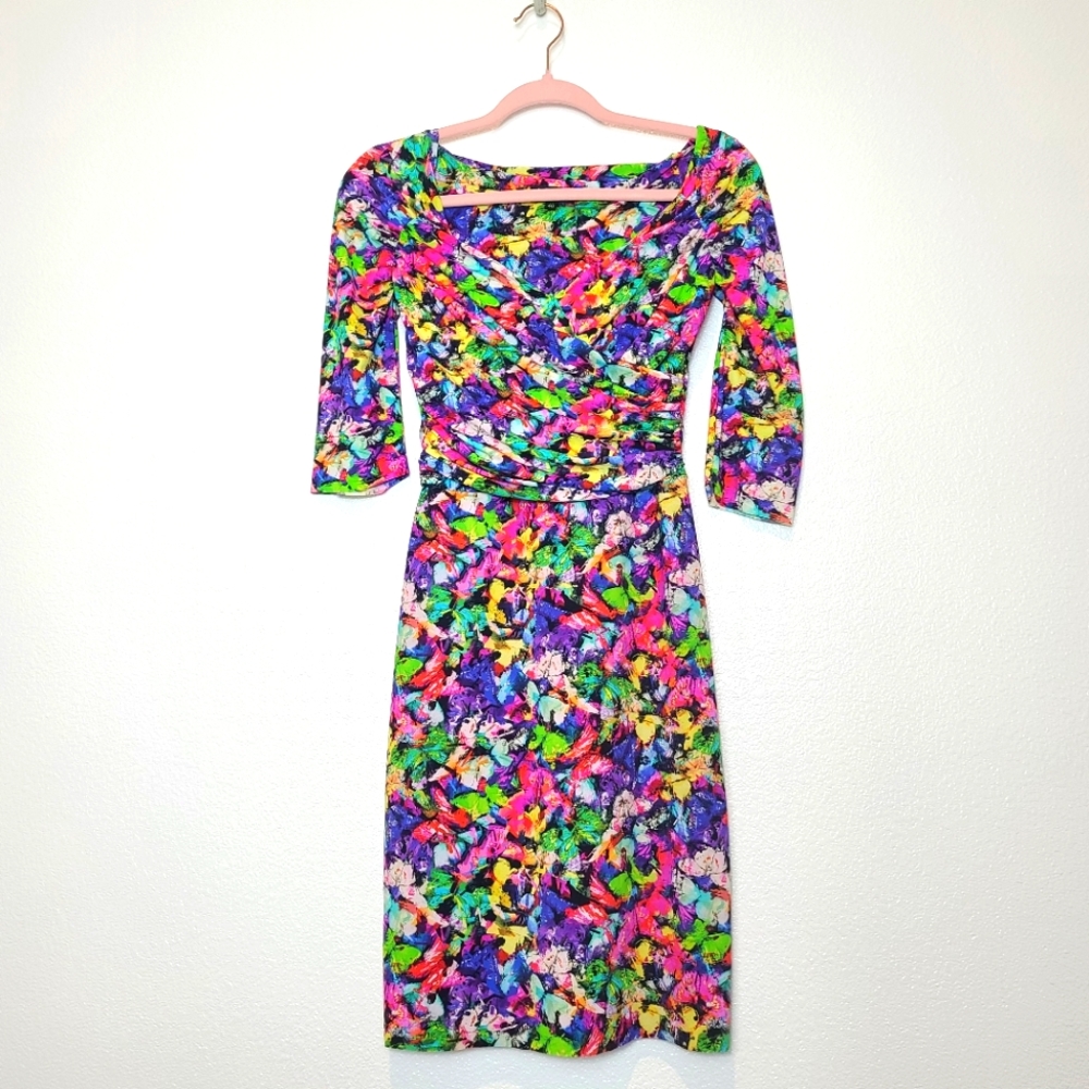 CHIARA BONI LA Petite Robe Lexis Mariposa Print Multicolor Dress